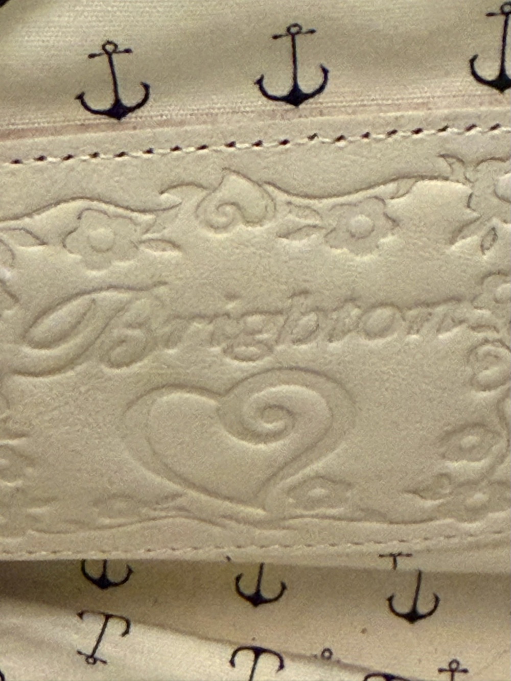Brighton Dockside Nautical 3D Anchor Leather Appliqué Shoulder Bag Tote - Picture 12 of 16